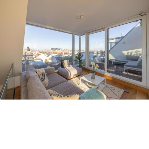Top floor apartment with terrace and views